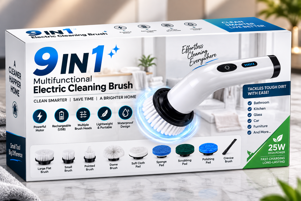 9-in-1 Electric Cleaning Brush - Product Box